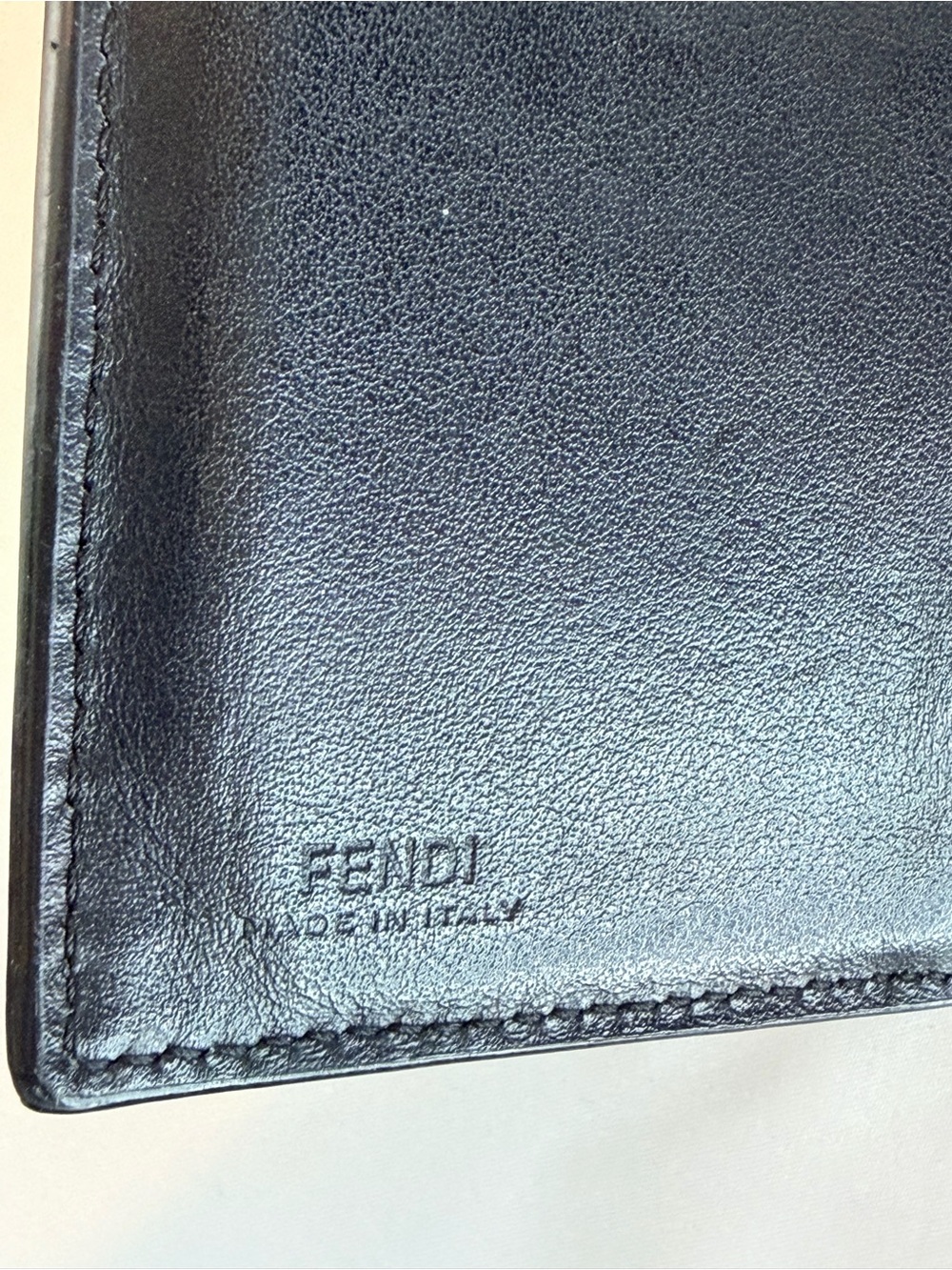 Fendi Vintage Black Leather Continental Wallet Gold Ring Hardware Made in Italy - Picture 3 of 16